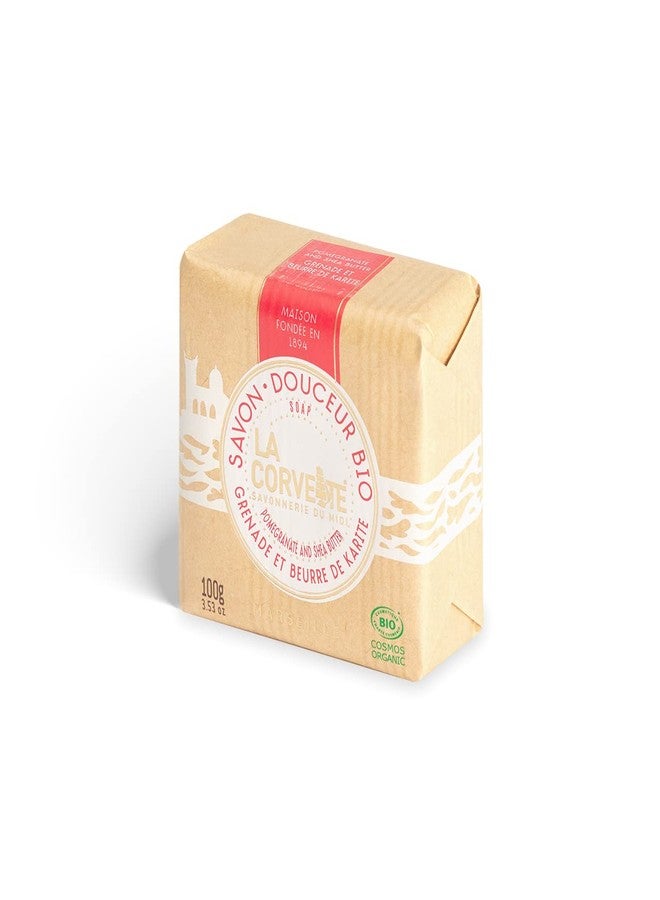 La Corvette organic soap bar - pomegranate with shea butter, 100g